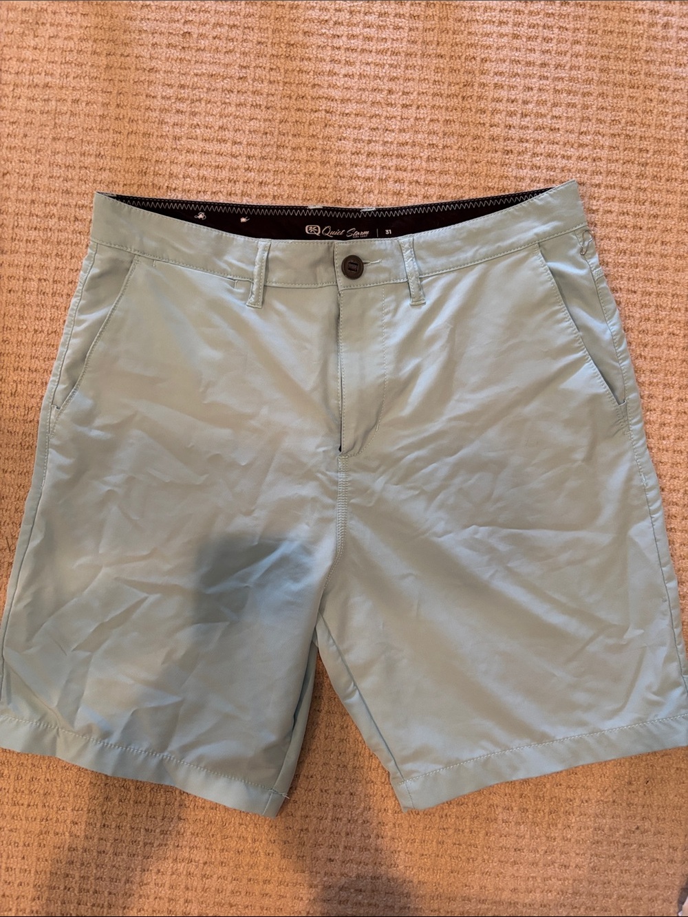 Quiksilver Men's Pale Blue Flat Front Shorts